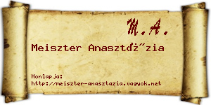 Meiszter Anasztázia névjegykártya